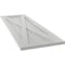 Ekena Millwork True Fit PVC Single X-Board Farmhouse Fixed Mount Shutters, Hailstorm Gray, 12W x 44H, PR TFP001FH12X044ST - alternate 4